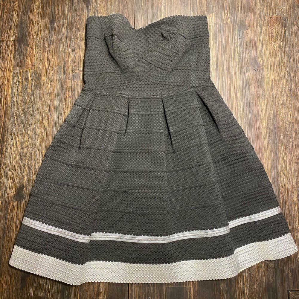 Black dress with silver trim